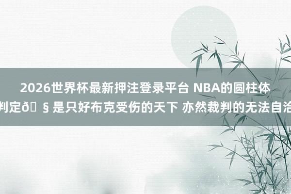 2026世界杯最新押注登录平台 NBA的圆柱体判定🧠是只好布克受伤的天下 亦然裁判的无法自洽