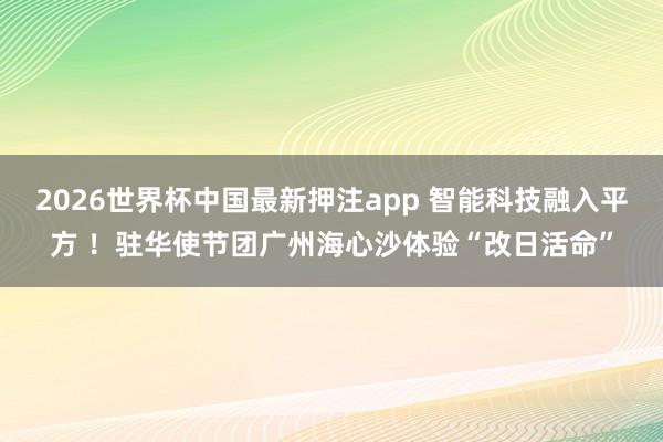 2026世界杯中国最新押注app 智能科技融入平方 ！驻华使节团广州海心沙体验“改日活命”
